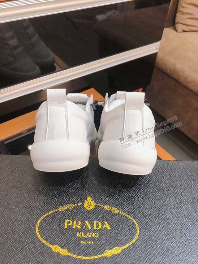 PRADA男鞋 最新夏季單款 普拉達駕車鞋 普拉達休閒小白鞋  hdx13370
